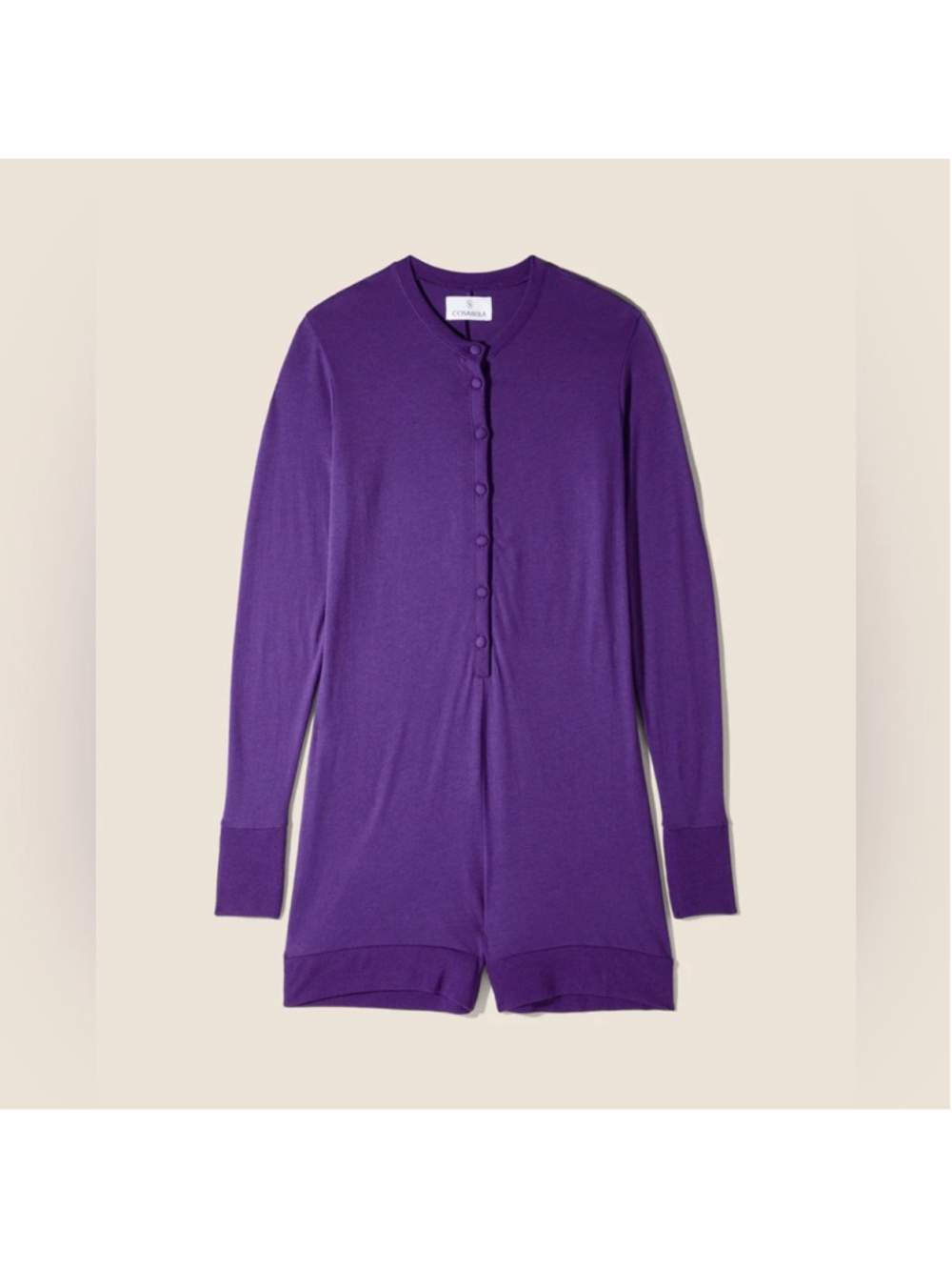 Cosabella Bella Romper Pj Pajamas Sleep Purple Violet Large L